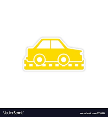 Icon sticker realistic design on paper cars vector image