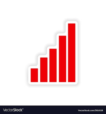 Icon sticker realistic design on paper chart vector image