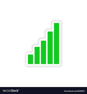 Icon sticker realistic design on paper chart vector image