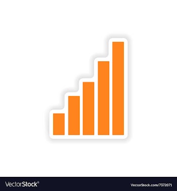 Icon sticker realistic design on paper chart vector image