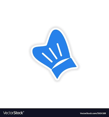 Icon sticker realistic design on paper chef hat vector image