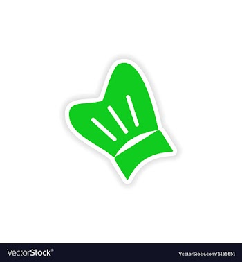 Icon sticker realistic design on paper chef hat vector image