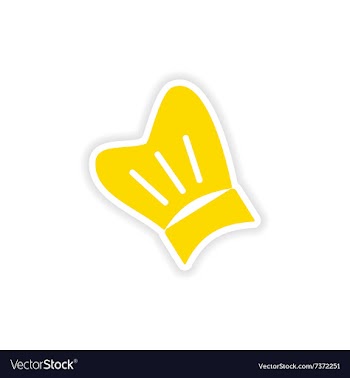 Icon sticker realistic design on paper chef hat vector image