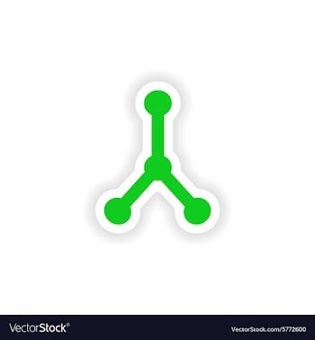 Icon sticker realistic design on paper chemical vector image