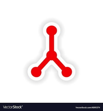 Icon sticker realistic design on paper chemical vector image