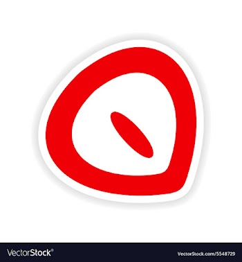 Icon sticker realistic design on paper chestnut vector image