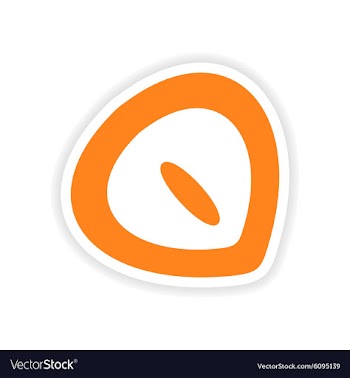 Icon sticker realistic design on paper chestnut vector image