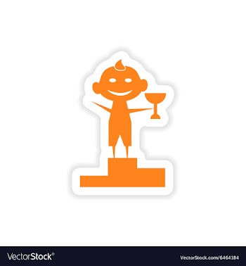 Icon sticker realistic design on paper child vector image