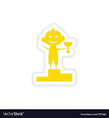 Icon sticker realistic design on paper child vector image