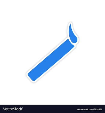 Icon sticker realistic design on paper cigarette vector image