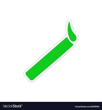 Icon sticker realistic design on paper cigarette vector image