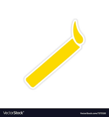 Icon sticker realistic design on paper cigarette vector image