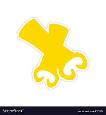 Icon sticker realistic design on paper cinnamon vector image