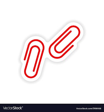 Icon sticker realistic design on paper clips vector image