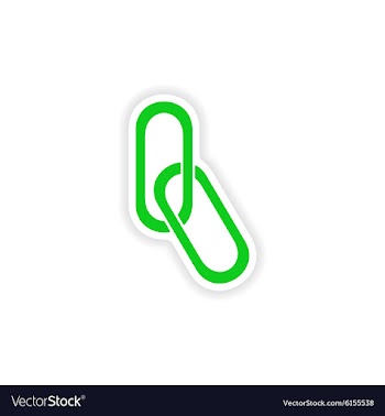 Icon sticker realistic design on paper clips vector image
