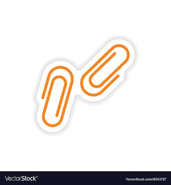 Icon sticker realistic design on paper clips vector image