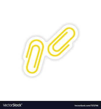 Icon sticker realistic design on paper clips vector image