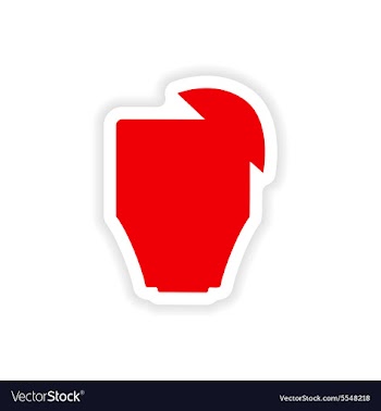 Icon sticker realistic design on paper cocktail vector image