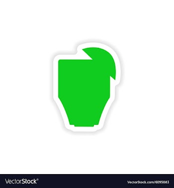Icon sticker realistic design on paper cocktail vector image