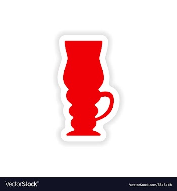 Icon sticker realistic design on paper cofee cup vector image