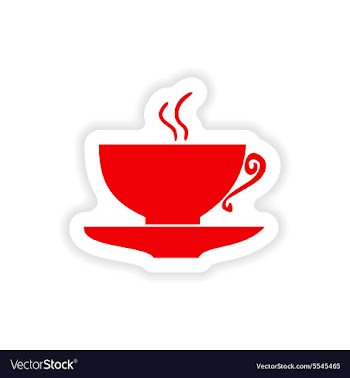 Icon sticker realistic design on paper cofee cup vector image