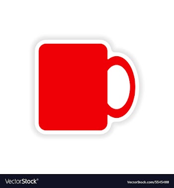 Icon sticker realistic design on paper cofee cup vector image