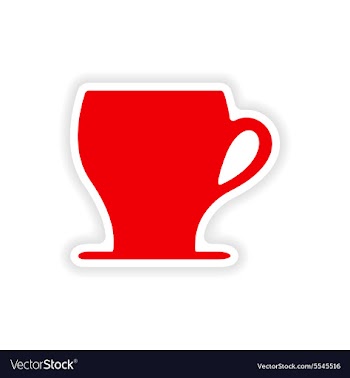 Icon sticker realistic design on paper cofee cup vector image