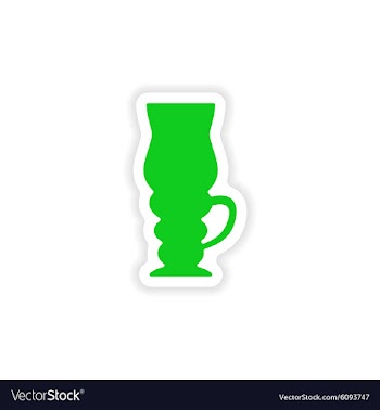 Icon sticker realistic design on paper cofee cup vector image