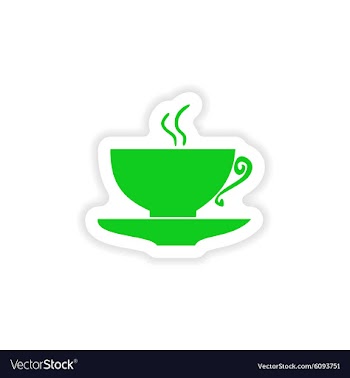 Icon sticker realistic design on paper cofee cup vector image