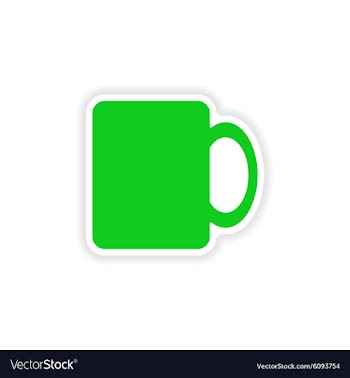 Icon sticker realistic design on paper cofee cup vector image