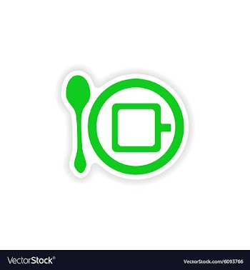 Icon sticker realistic design on paper cofee cup vector image