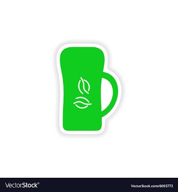 Icon sticker realistic design on paper cofee cup vector image
