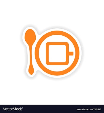 Icon sticker realistic design on paper cofee cup vector image