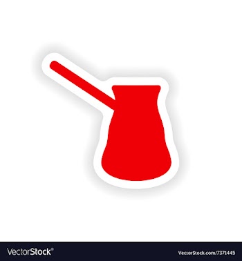 Icon sticker realistic design on paper coffee Turk vector image
