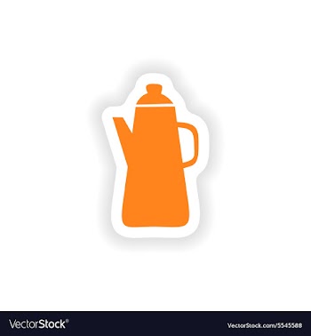 Icon sticker realistic design on paper coffee vector image