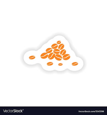 Icon sticker realistic design on paper coffee vector image