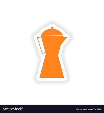 Icon sticker realistic design on paper coffee vector image