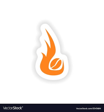 Icon sticker realistic design on paper coffee vector image