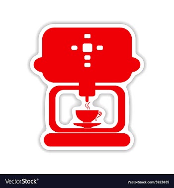 Icon sticker realistic design on paper coffee vector image