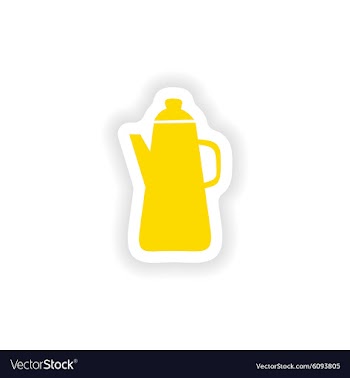 Icon sticker realistic design on paper coffee vector image