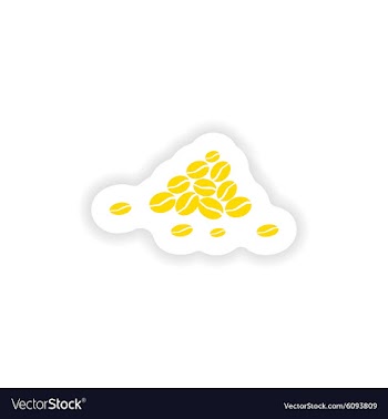 Icon sticker realistic design on paper coffee vector image