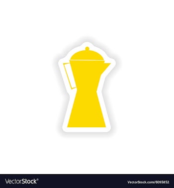 Icon sticker realistic design on paper coffee vector image