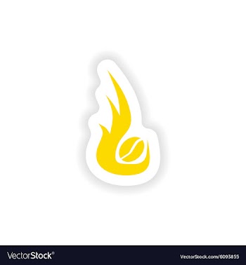 Icon sticker realistic design on paper coffee vector image