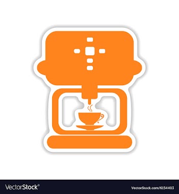 Icon sticker realistic design on paper coffee vector image