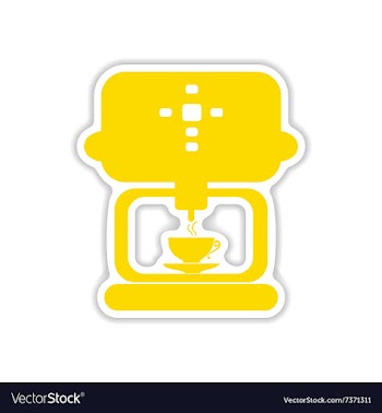Icon sticker realistic design on paper coffee vector image