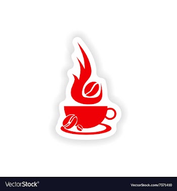 Icon sticker realistic design on paper coffee vector image
