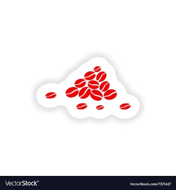 Icon sticker realistic design on paper coffee vector image