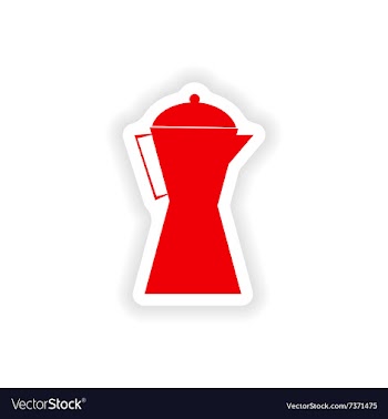 Icon sticker realistic design on paper coffee vector image