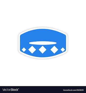 Icon sticker realistic design on paper collar vector image