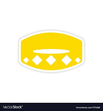 Icon sticker realistic design on paper collar vector image